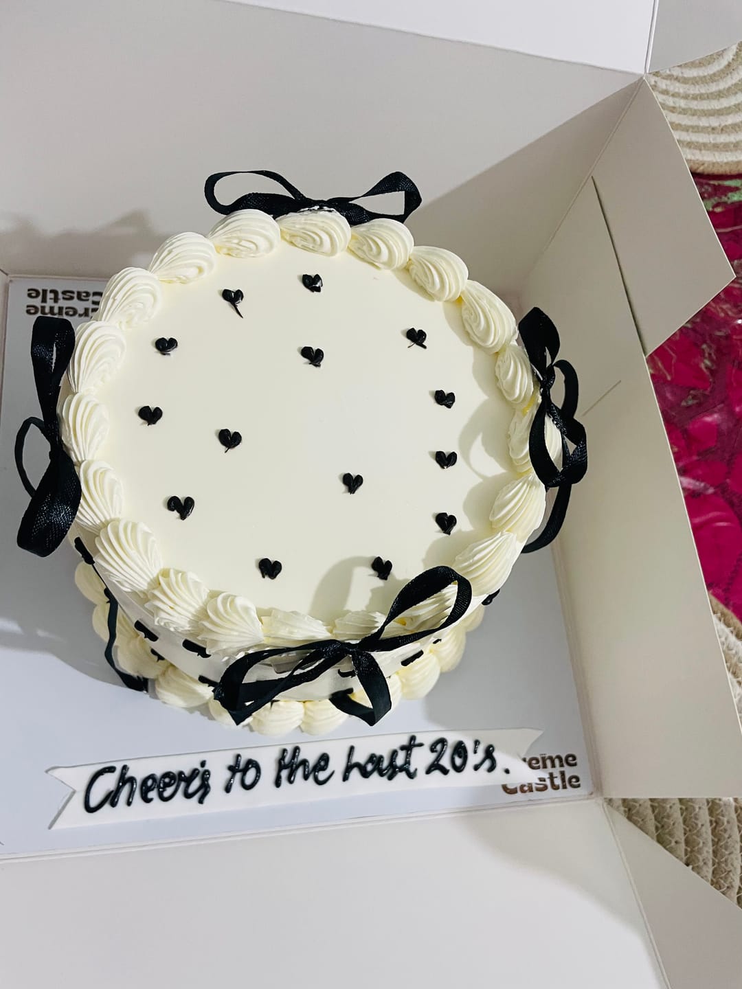 Customer photo review of Ribbon Heartful Cake
