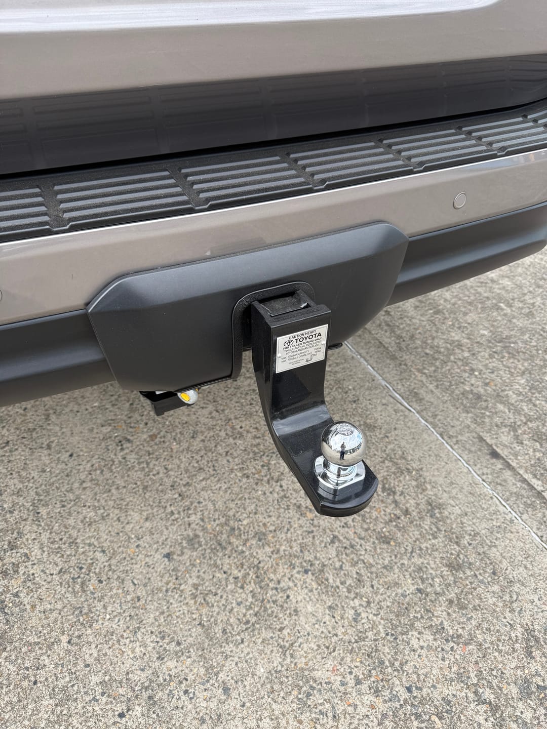 Customer photo review of Tow Bar Cover Cut Out Service for 300 Series LandCruisers