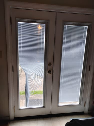 Customer photo review of Raise & Lower Blinds Glass and Frame Kit (Full Lite)