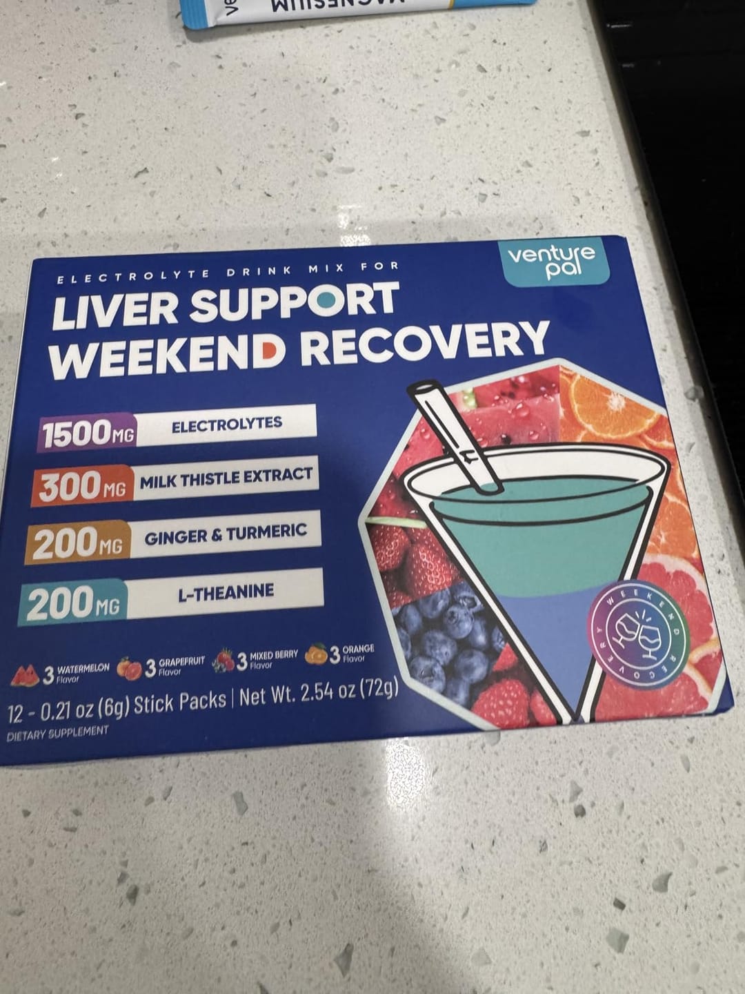Customer photo review of Liver Support Sugar Free Electrolyte Powder Packets - Variety- 16 Sticks