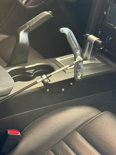 Customer photo review of Console Mount Billet Parachute Release Cable Kit