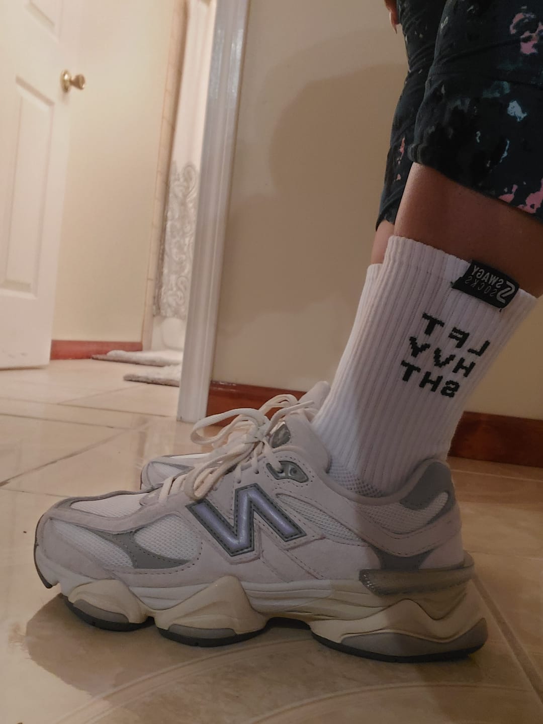 Customer photo review of LFT HVY SHT - Crew Workout Socks