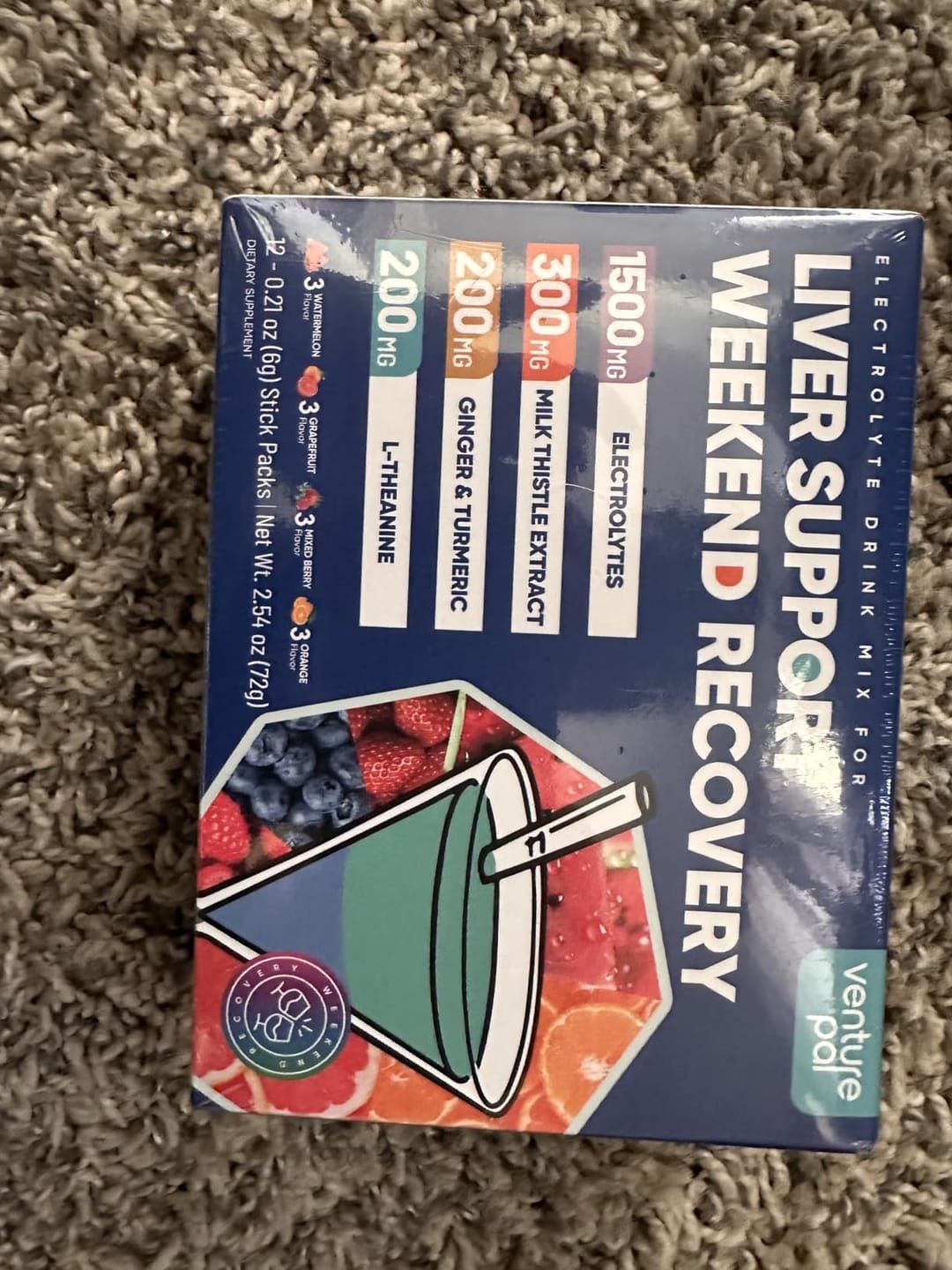 Customer photo review of Liver Support Sugar Free Electrolyte Powder Packets - Variety- 16 Sticks