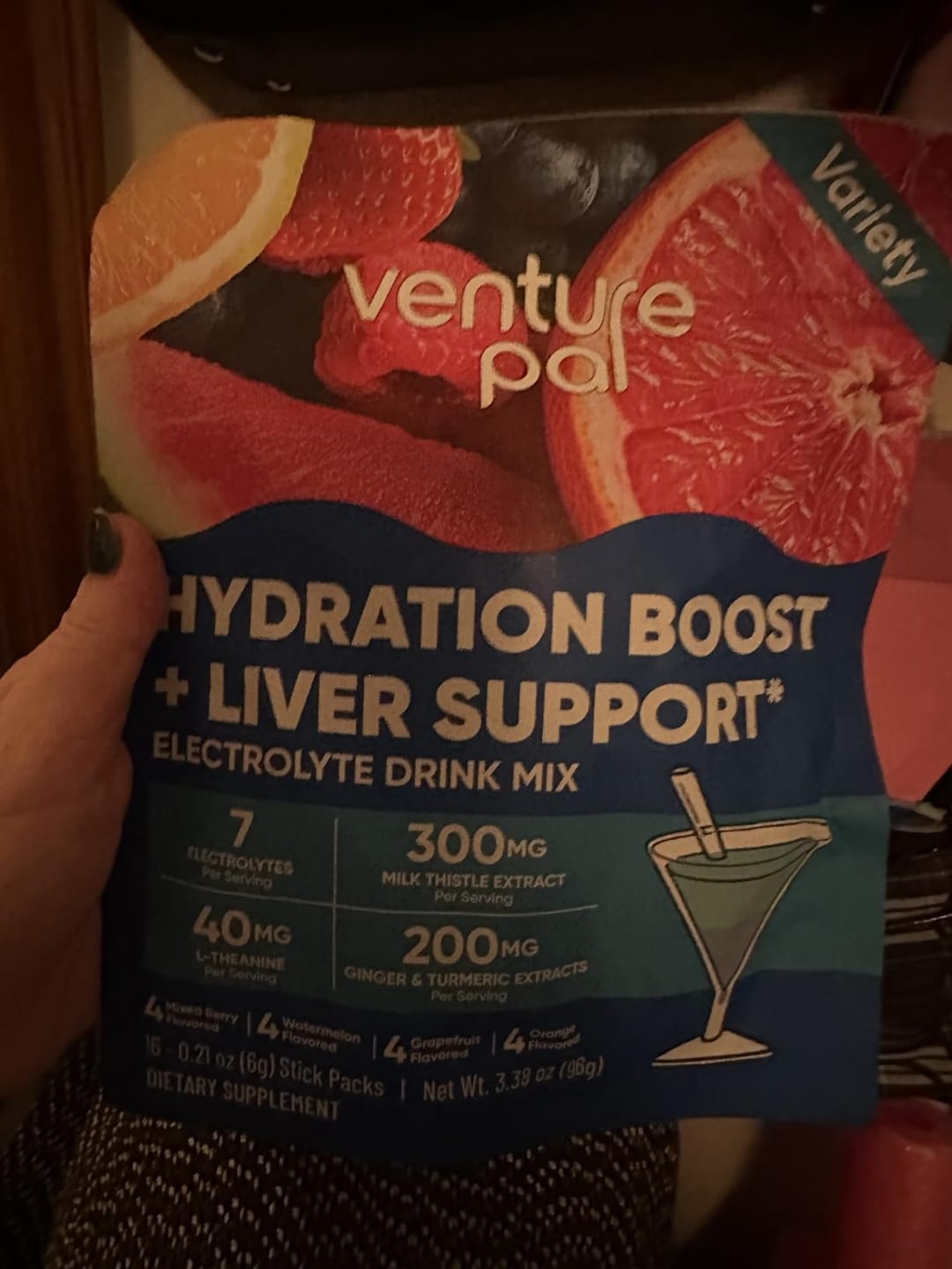 Customer photo review of Liver Support Sugar Free Electrolyte Powder Packets - Variety- 16 Sticks