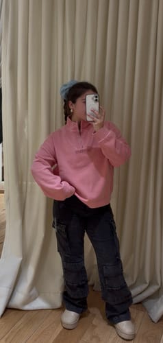 Customer photo review of Polerón Medio Zipper Rose