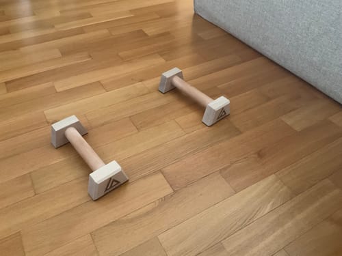 Customer photo review of Wooden Parallettes MINI