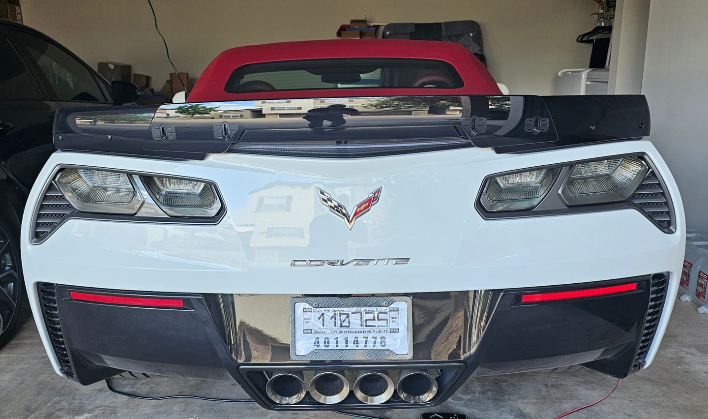 Customer photo review of Corvette C7 Wickerbill Rear Spoiler Extension (Dark Tinted)