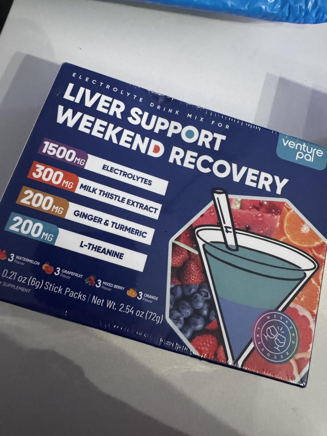 Customer photo review of Liver Support Sugar Free Electrolyte Powder Packets - Variety- 16 Sticks