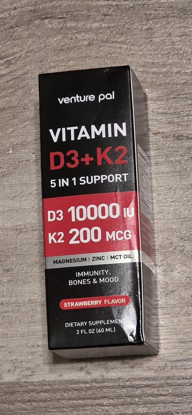 Customer photo review of Vitamin D3 10000 IU Plus K2 (MK-7) - Strawberry Flavor - 200 mcg Liquid Drops