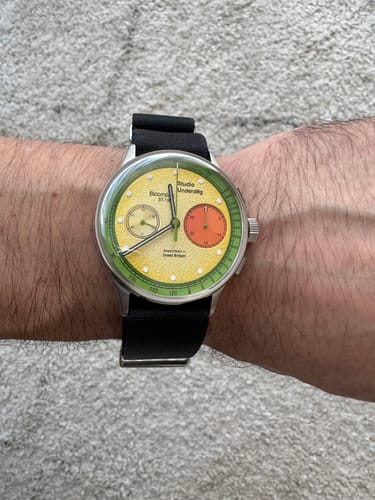 Customer photo review of Black Nylon Watch Strap