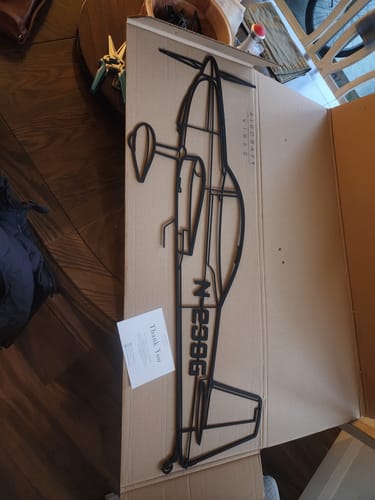 Customer photo review of Your Custom Aircraft Silhouette Metal Wall Art