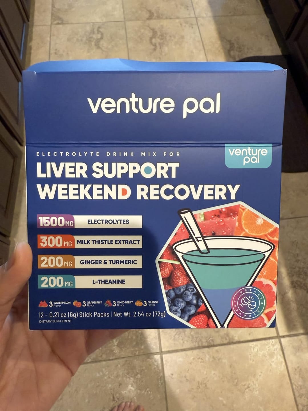 Customer photo review of Liver Support Sugar Free Electrolyte Powder Packets - Variety- 16 Sticks