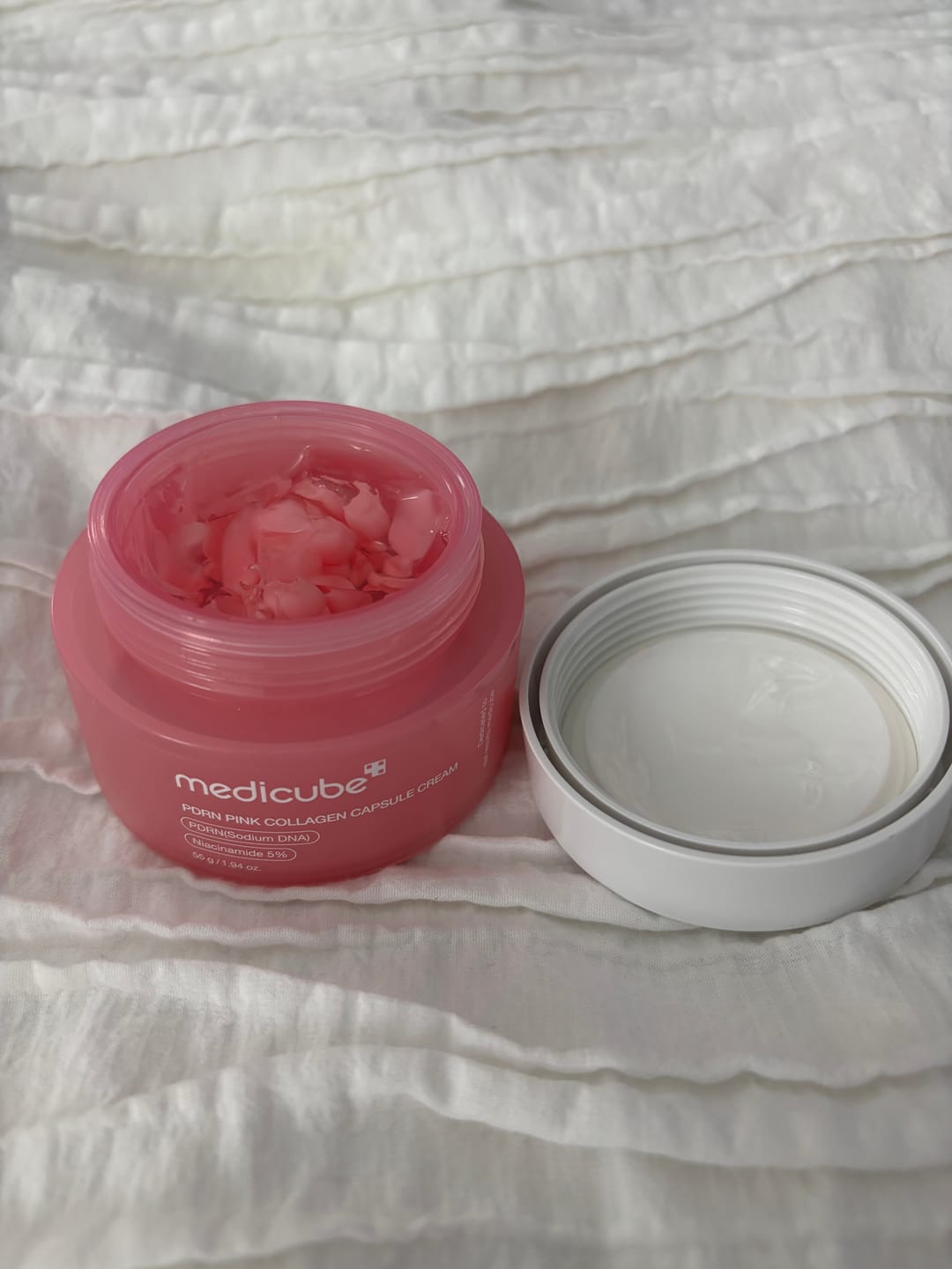 Customer photo review of MEDICUBE SALMON DNA PDRN COLLAGEN CAPSULE CREAM