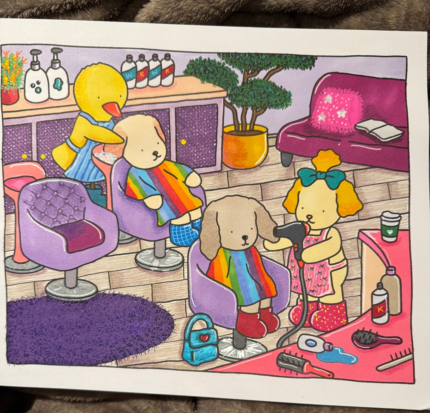 Customer photo review of Ohuhu Acrylic Markers 24 Colors 48 Pack