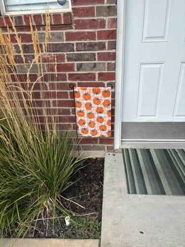 Customer photo review of Subtle FDT Autumn Pumpkin Garden Flag