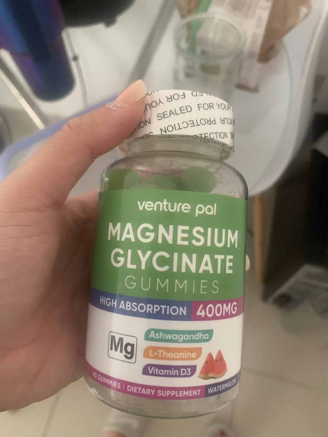 Customer photo review of Venture Pal 60 Day Supply Magnesium Glycinate Gummies - Watermelon