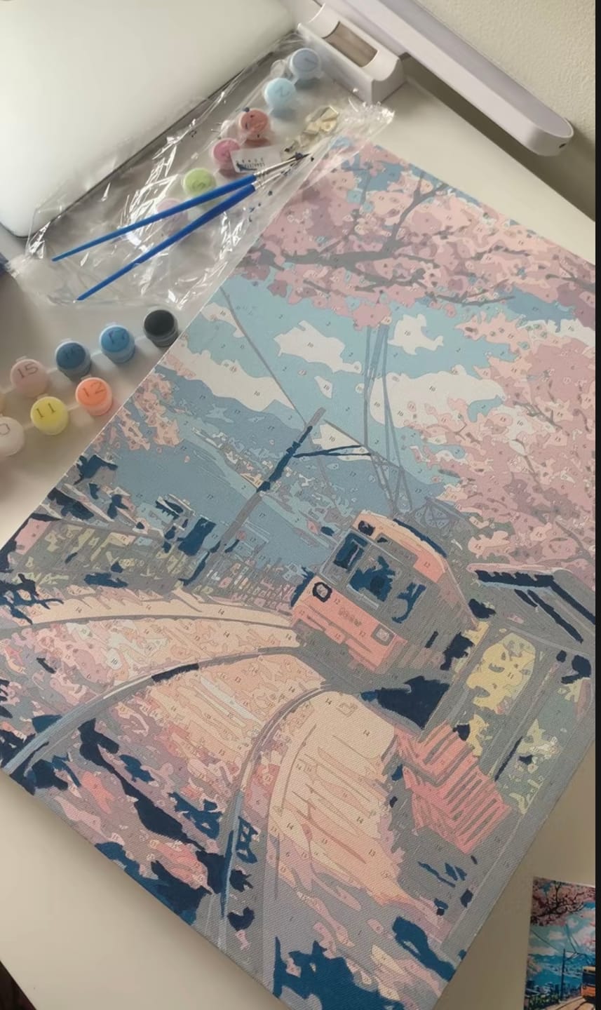 Customer photo review of Pause & Paint - Paint by Numbers Kit (Large)