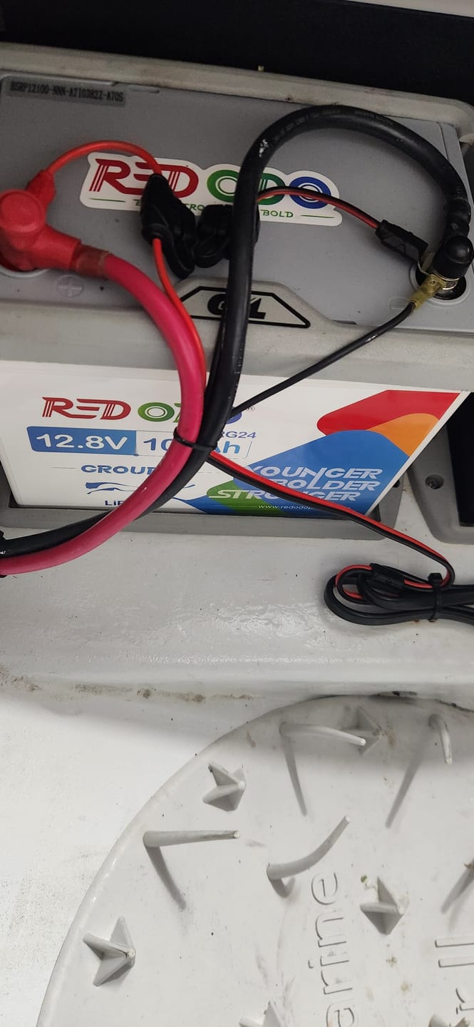 Customer photo review of Redodo 12V 100Ah Group 24 Deep Cycle LiFePO4 Lithium Battery | For Home, RV, Marine