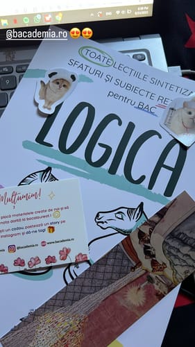 Recenzie cu fotografie de la un client despre Carte Logică Bacalaureat Bacademia
