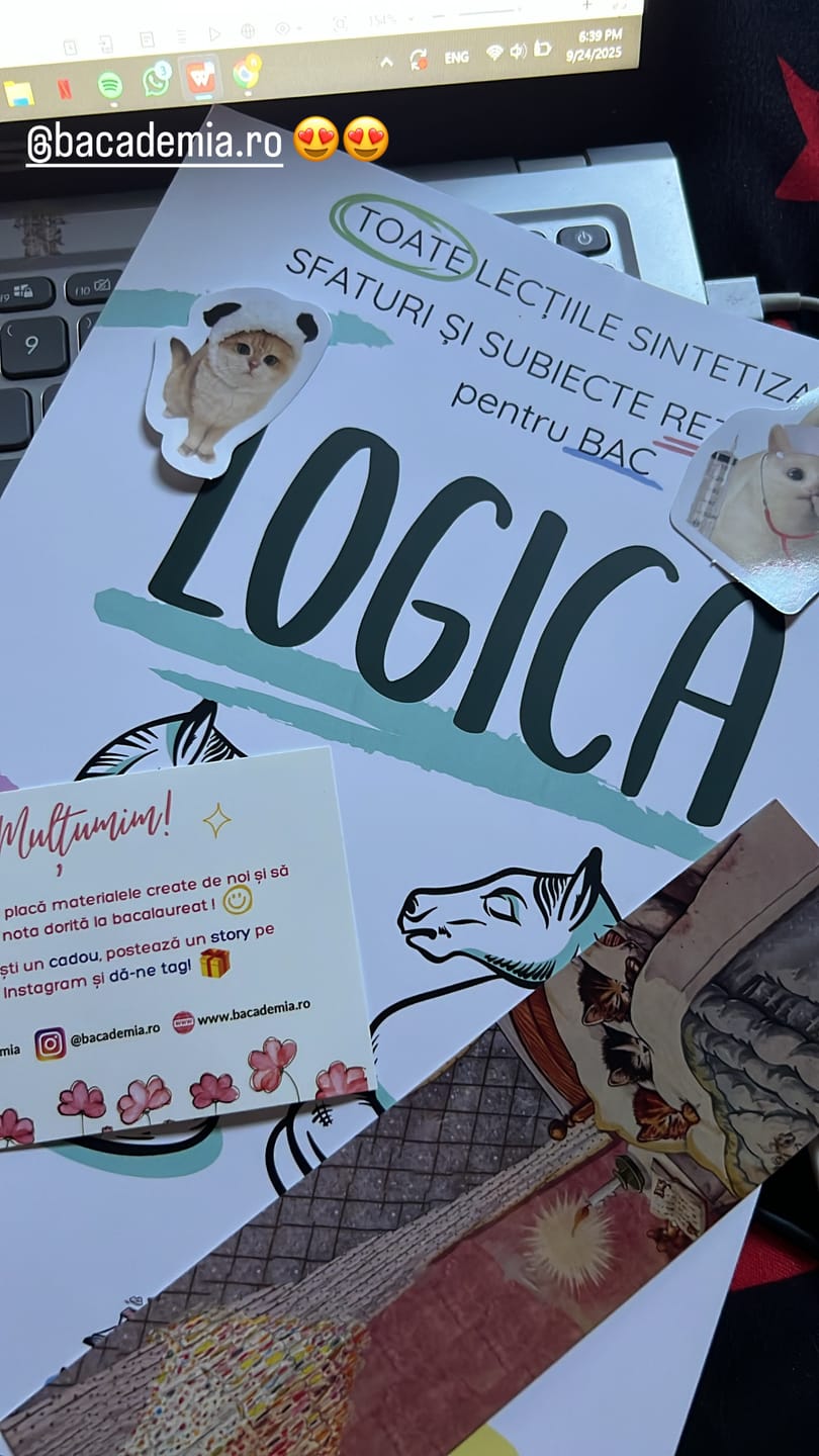Customer photo review of Carte Logică Bacalaureat Bacademia