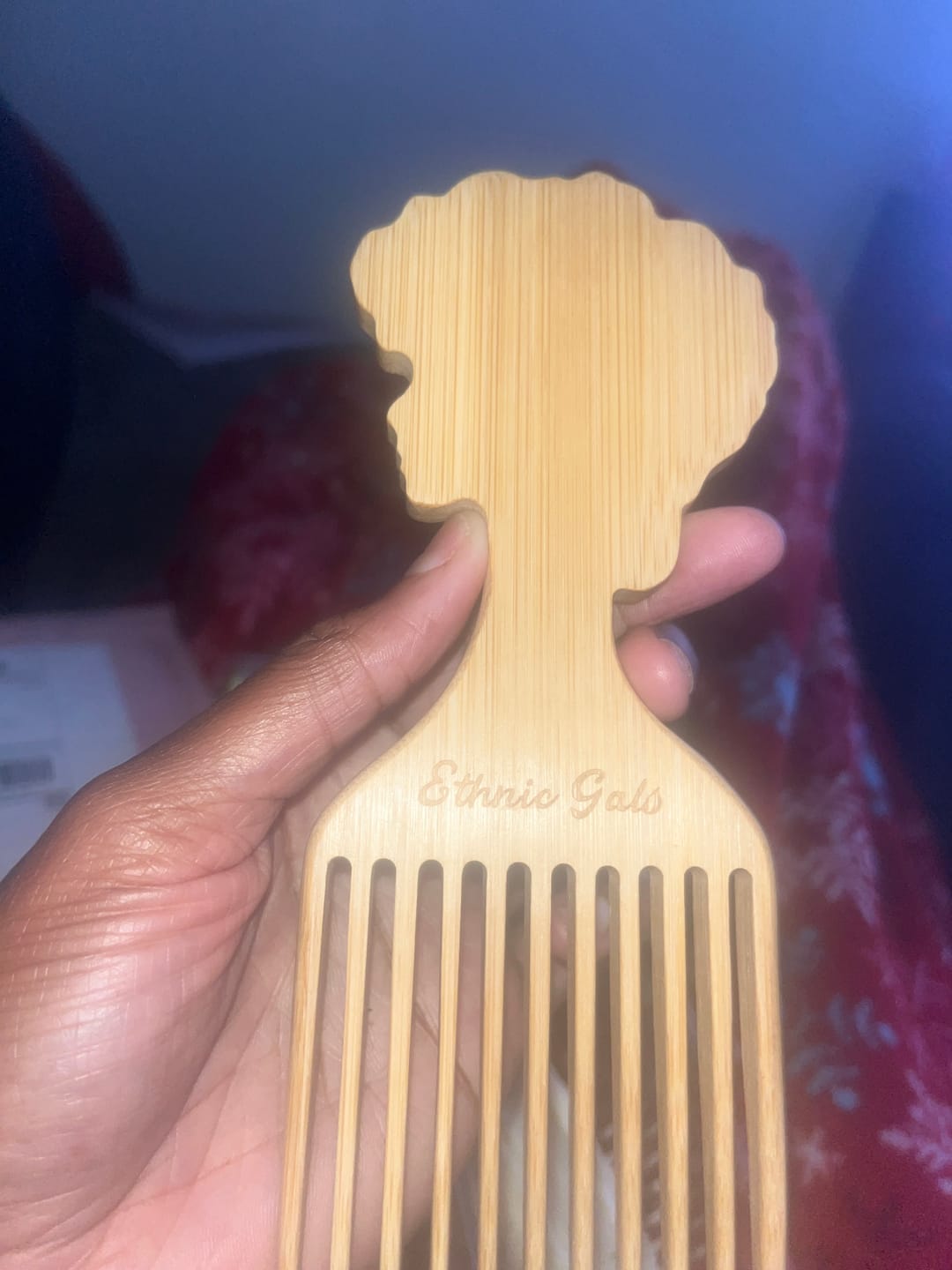 Customer photo review of NATURAL RELEASE Bamboo Afro Pick