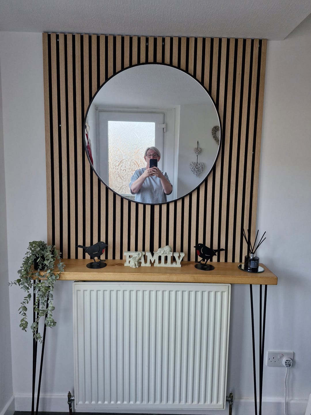 Customer photo review of Console Table 20cm Depth | Hairpin Leg