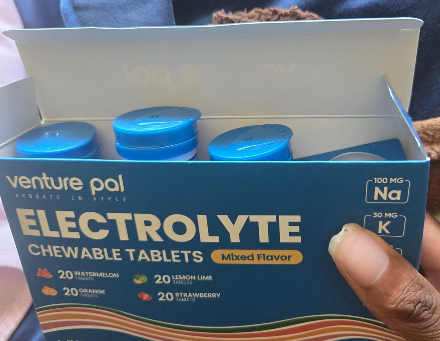 Customer photo review of Chewable Electrolyte Tablets - Variety Pack - 80 Tablets