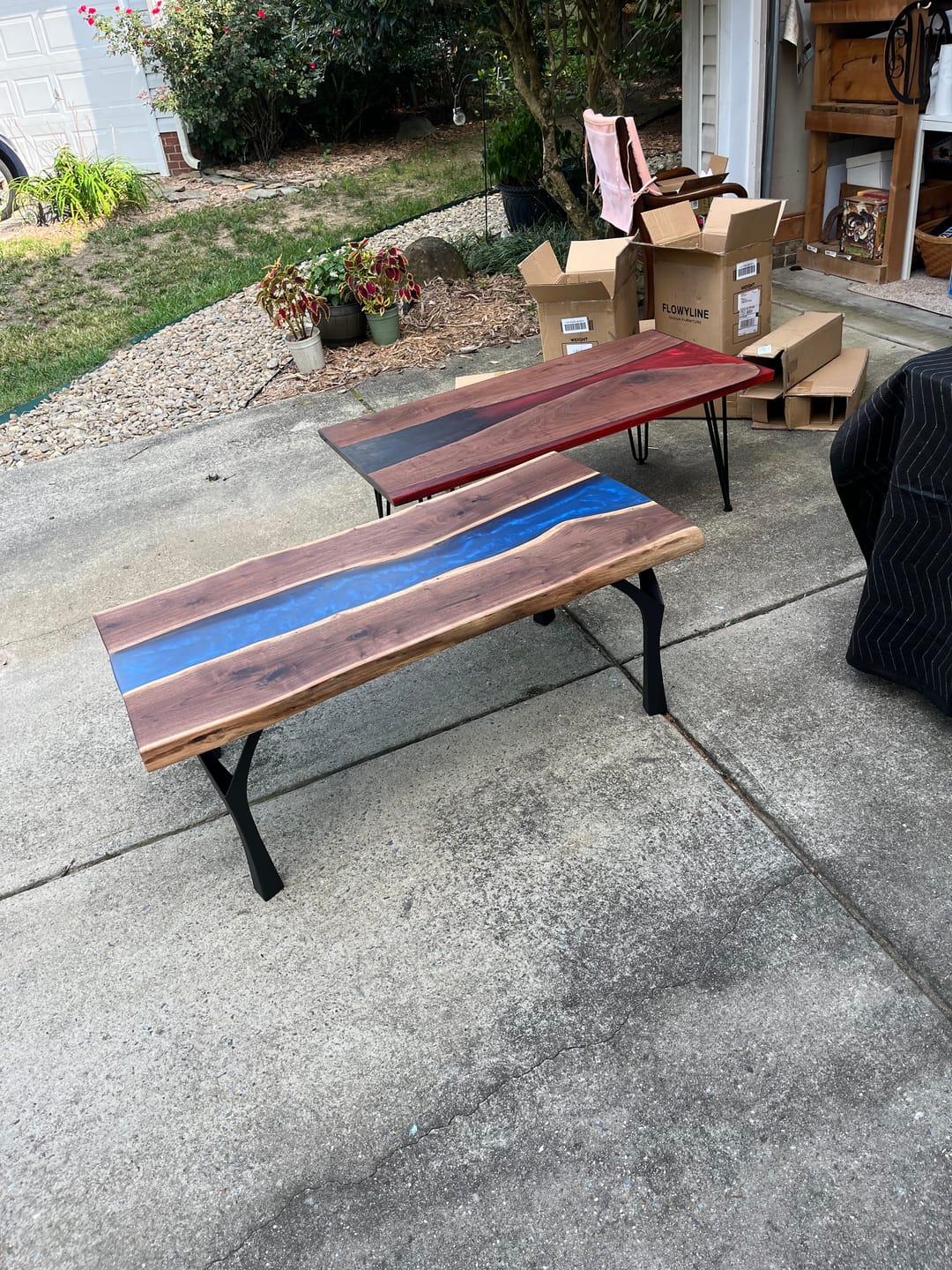 Customer photo review of Bench Legs 118 Faras 16H Modern Steel Furniture