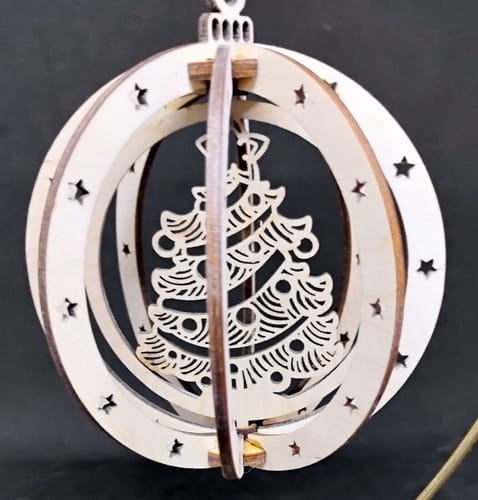 Customer photo review of Christmas tree ball ornaments 8 bundle laser cut svg file