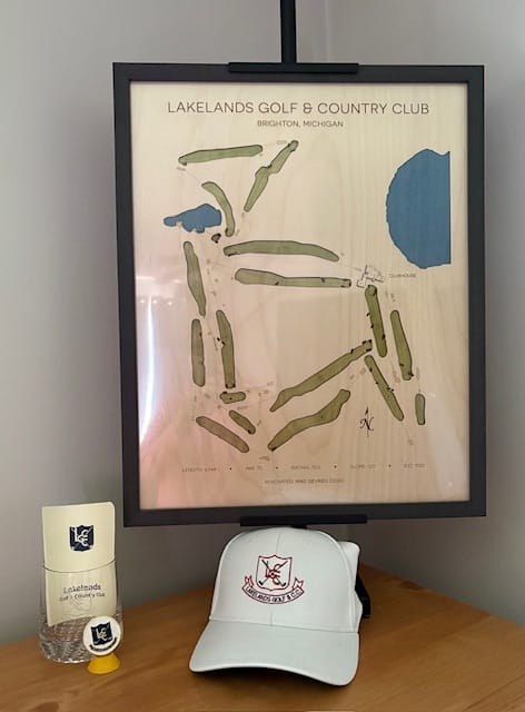 Customer photo review of Custom 3D Wood Golf Course Map