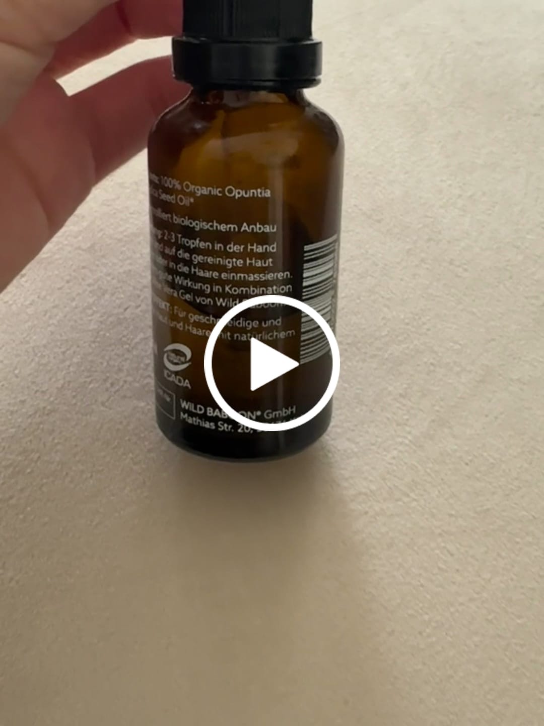 Customer video review of Wildes Kaktusfeigenkernöl bio - Anti-Aging Elixier - 30ml