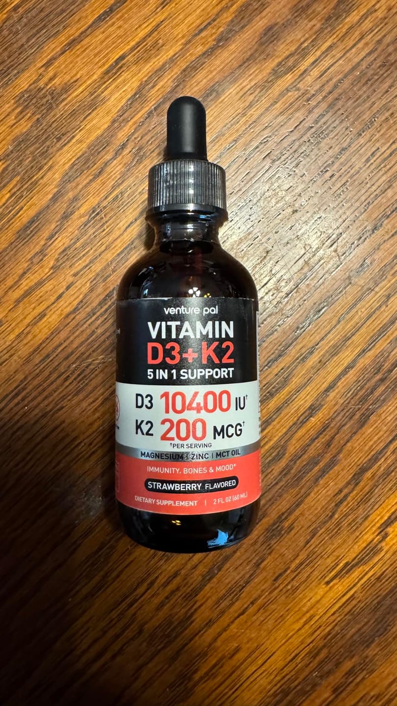 Customer photo review of Vitamin D3 10000 IU Plus K2 (MK-7) - Strawberry Flavor - 200 mcg Liquid Drops