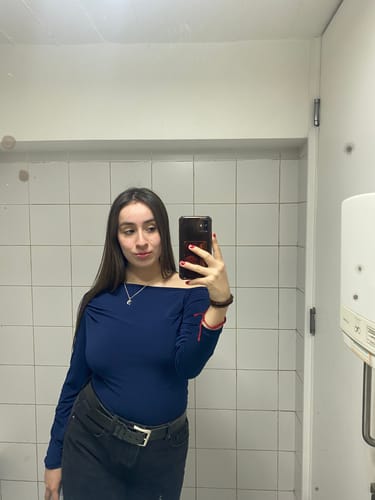 Customer photo review of TOP AURORA AZUL MARINO