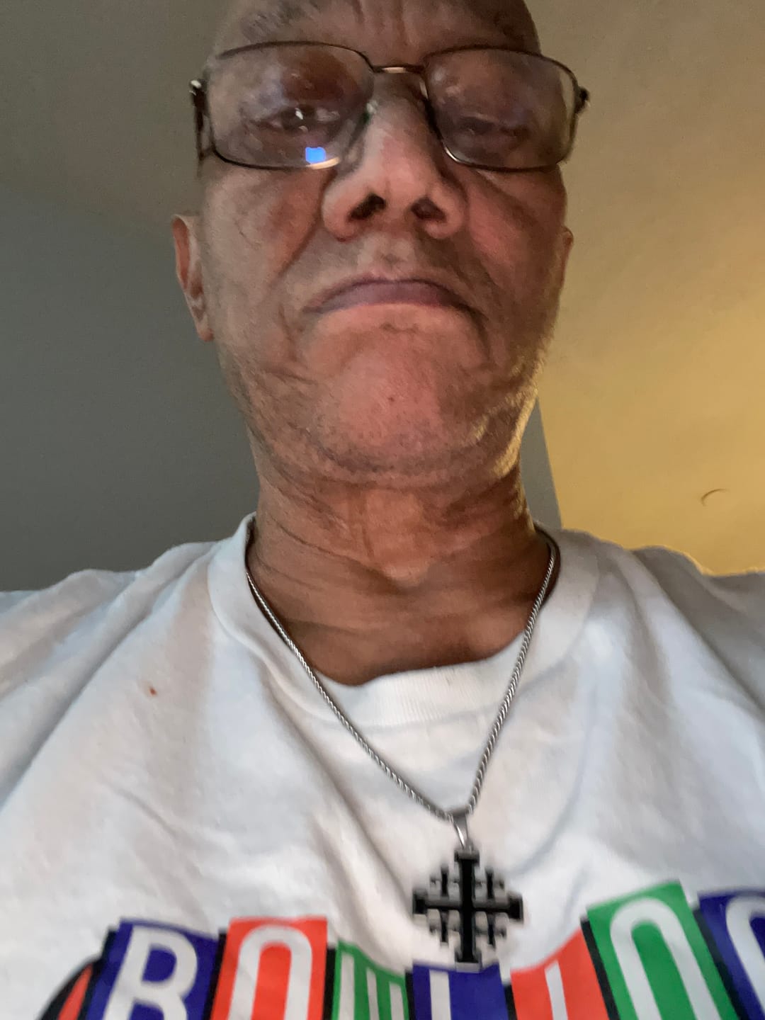 Customer photo review of Christianartworkshop Hip-hop Style Jerusalem Cross Titanium Steel Pendant Necklace