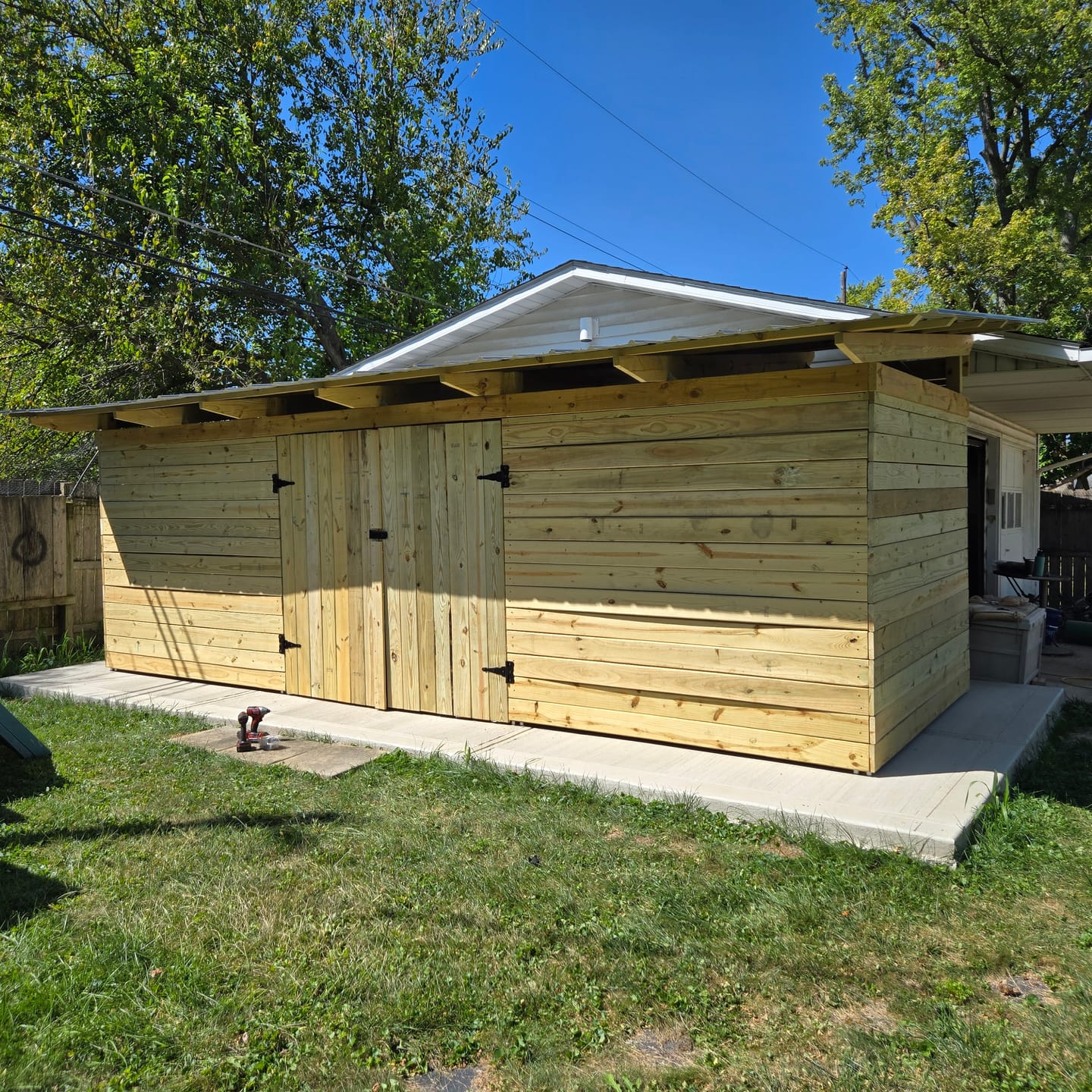Customer photo review of Outdoor Storage Shed Plans