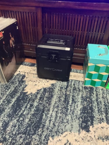 Customer photo review of Odyssey K7060BL DJ Case for 7" Vinyl Record Holds 60 Records - Black