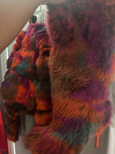 Customer photo review of GRACELLE-MLT FAUX FUR JACKET