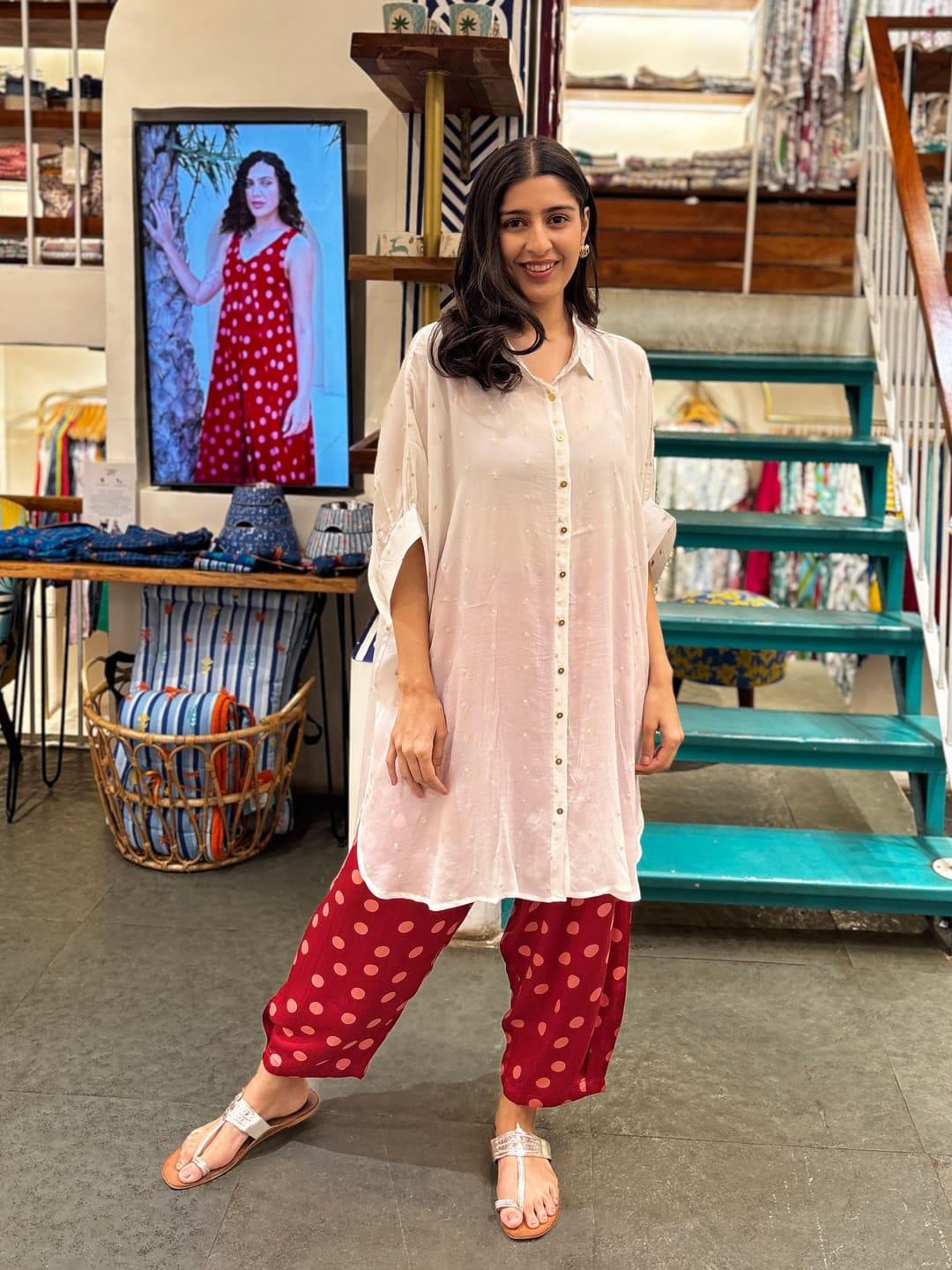 Customer photo review of Set of 2 - Noorani Oversized Long Shirt & Salwar Set