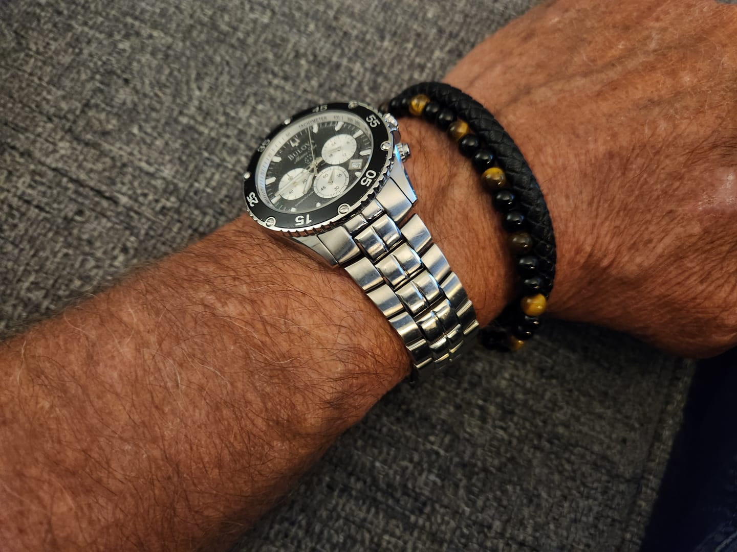 Customer photo review of Natural Stone Magnetic Bracelet