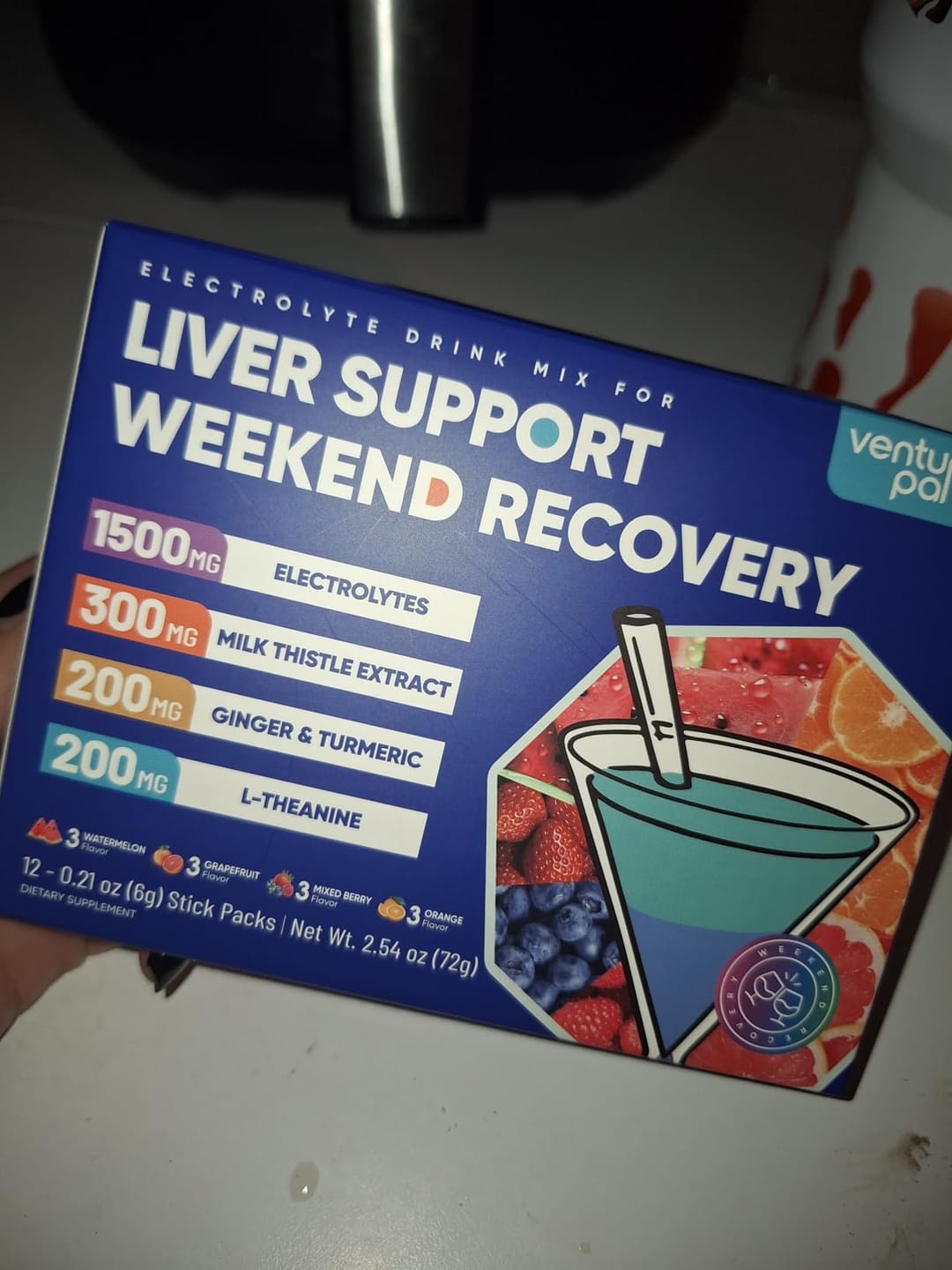 Customer photo review of Liver Support Sugar Free Electrolyte Powder Packets - Variety- 16 Sticks