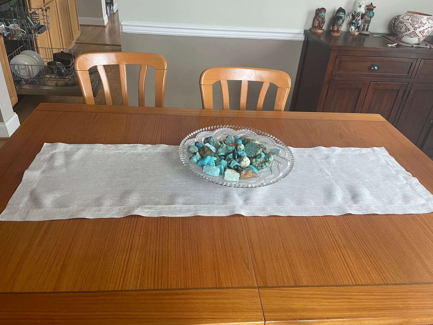 Customer photo review of Classic Hemstitch Table Runner