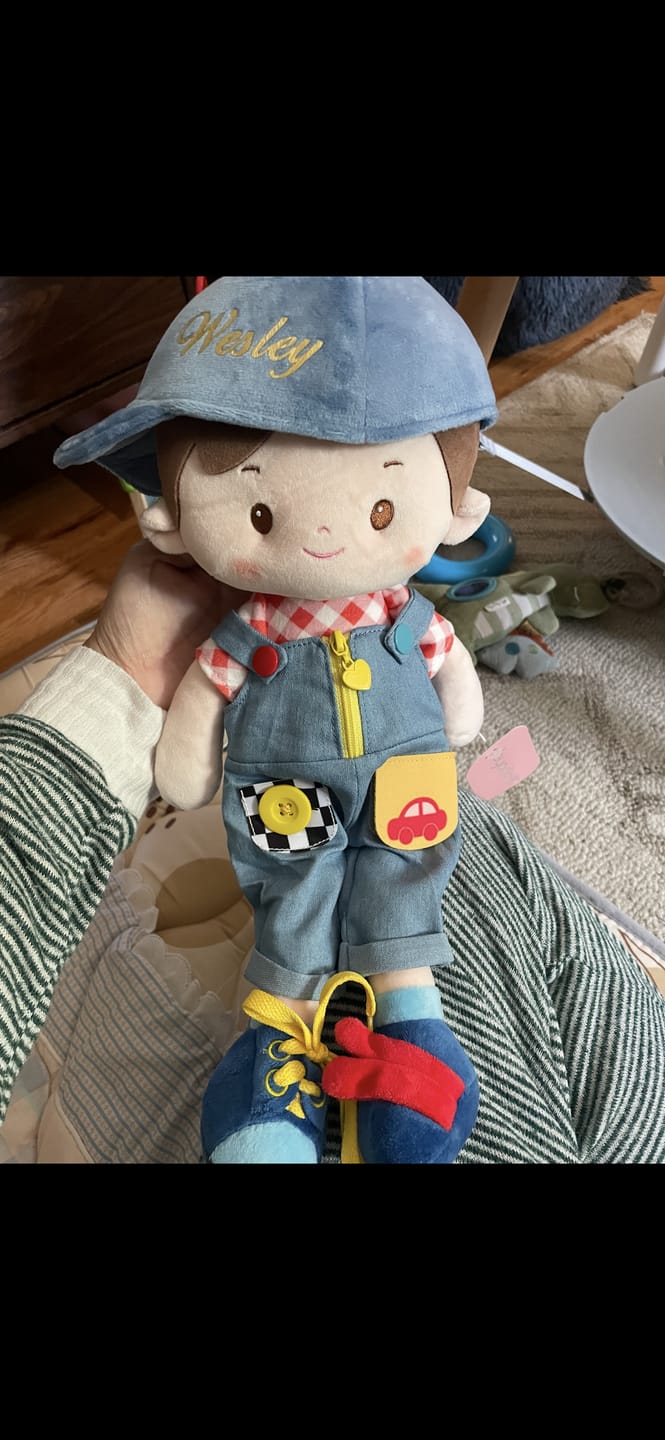 Customer photo review of Personalized Crayon Charles - Montessori Doll