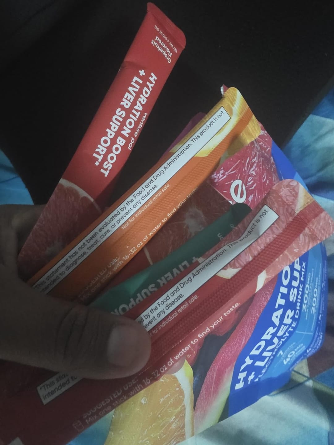 Customer photo review of Liver Support Sugar Free Electrolyte Powder Packets - Variety- 16 Sticks
