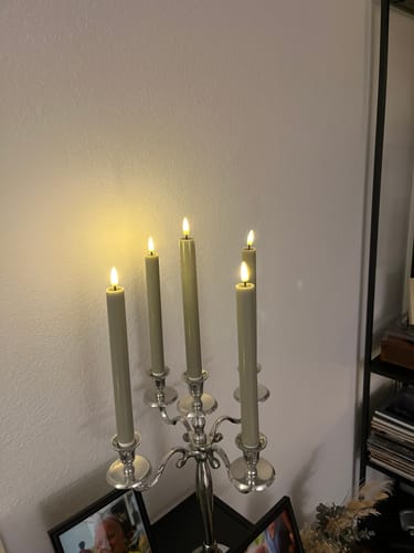 Customer photo review of LED Kronelys 2 stk, Ø 2 x 24 cm Sand