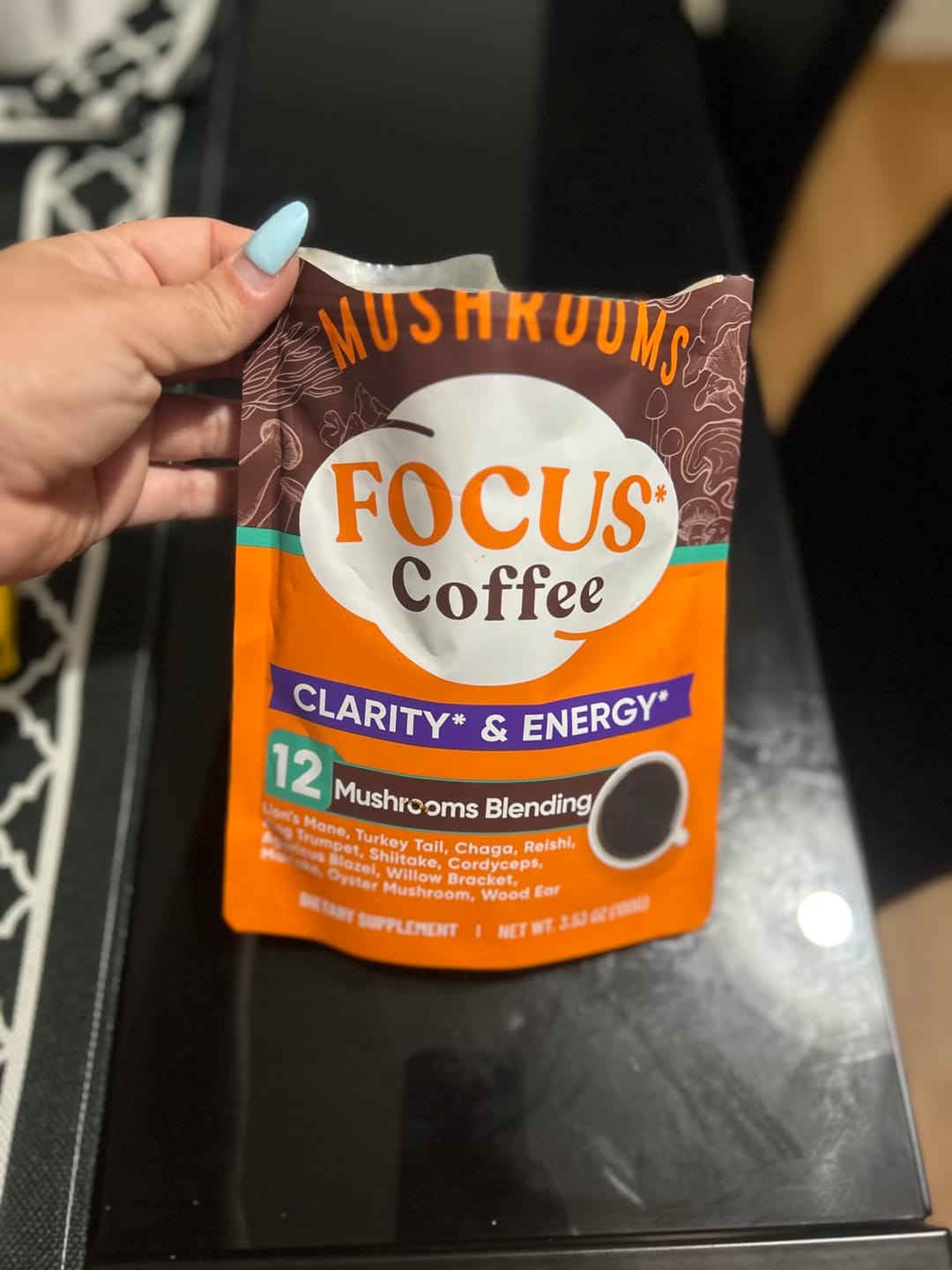 Customer photo review of 12 Mushrooms Focus Coffee - 40 Servings