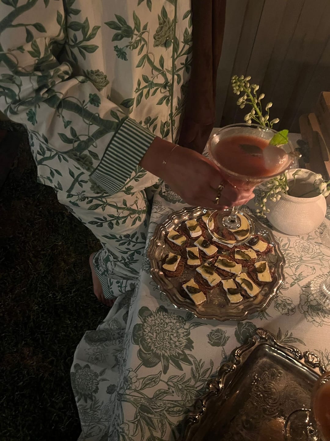 Customer photo review of Versailles Green Chinoiserie Pyjama Set