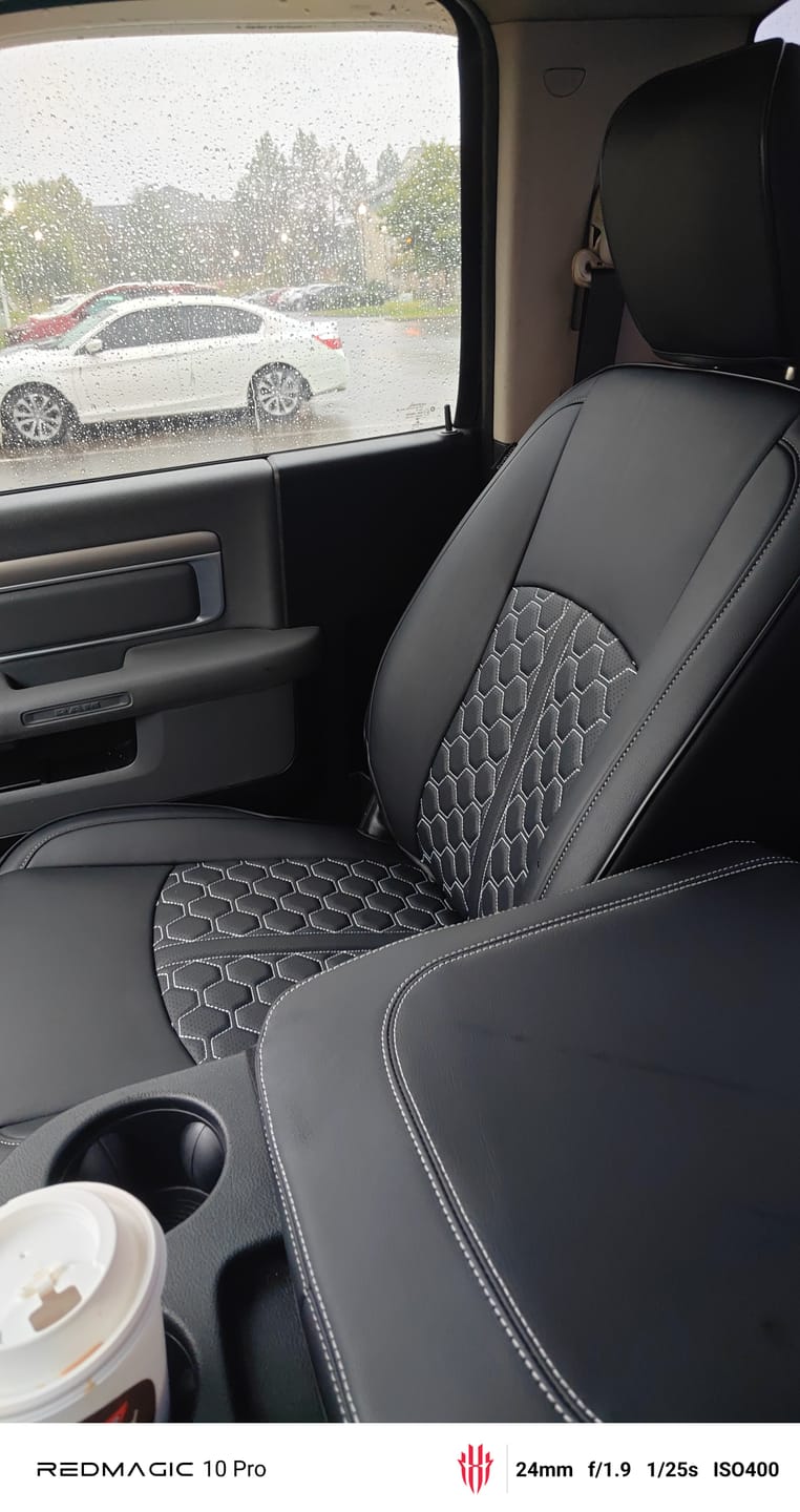 Customer photo review of 2009+ Dodge Ram Classic Custom Leather Seat Covers