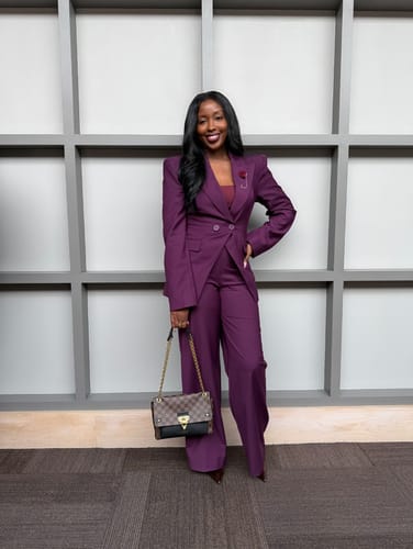 Customer photo review of Suiting Straight Leg Trouser