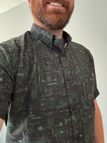 Customer photo review of Teenage Mutant Ninja Turtles "Greenprints" – KUNUFLEX Short Sleeve Shirt