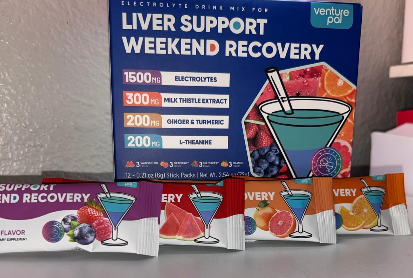 Customer photo review of Liver Support Sugar Free Electrolyte Powder Packets - Variety- 16 Sticks